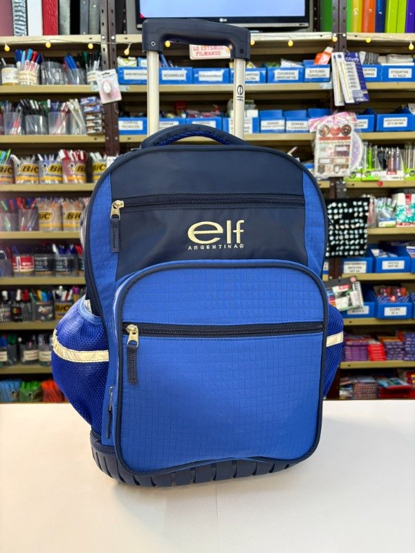 Producto - Mochila azul y celeste c/ carrito 18" - "ELF"