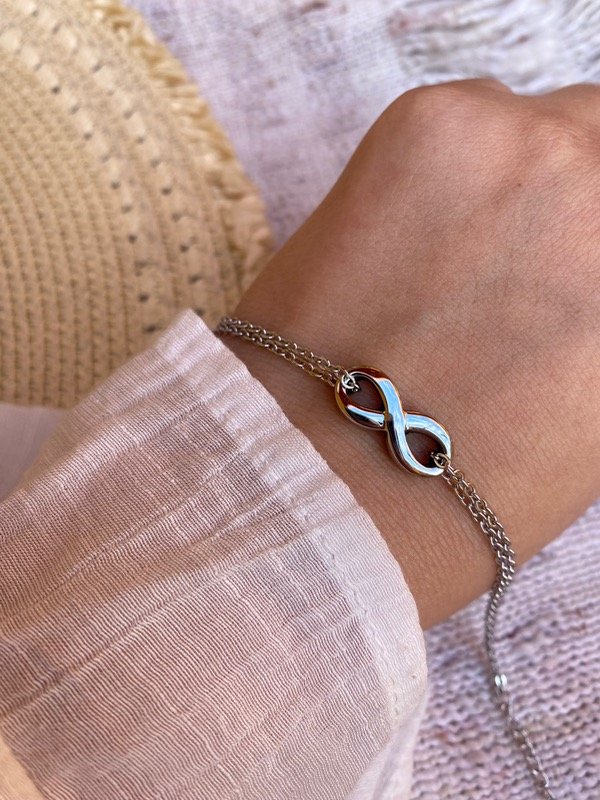 Producto - Pulsera infinito doble Cadena A.Q