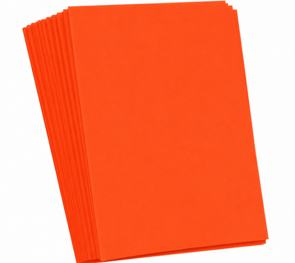 Producto - 100 Folios Matte Genericos - Tamaño Standard 63,5 x 88mm - Color Naranja