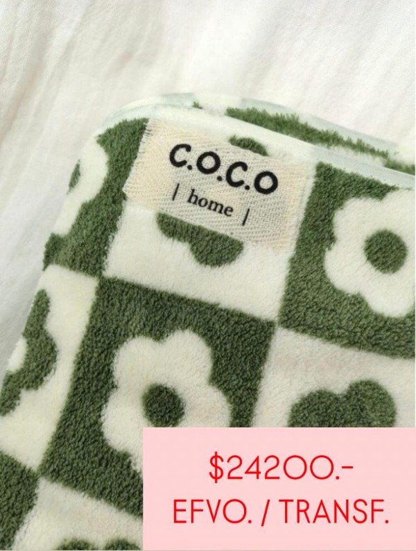 Producto - TOALLON FLOWER VERDE