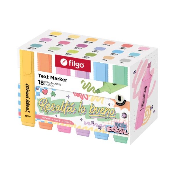 Producto - RESALTADORES FILGO TEXT MARKE ESTUCHE X 18