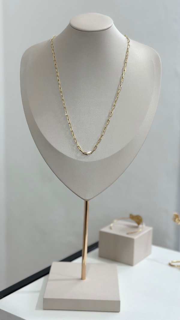 Producto - Cadena eslabones cartier mayor 60cm laminado en oro 18k