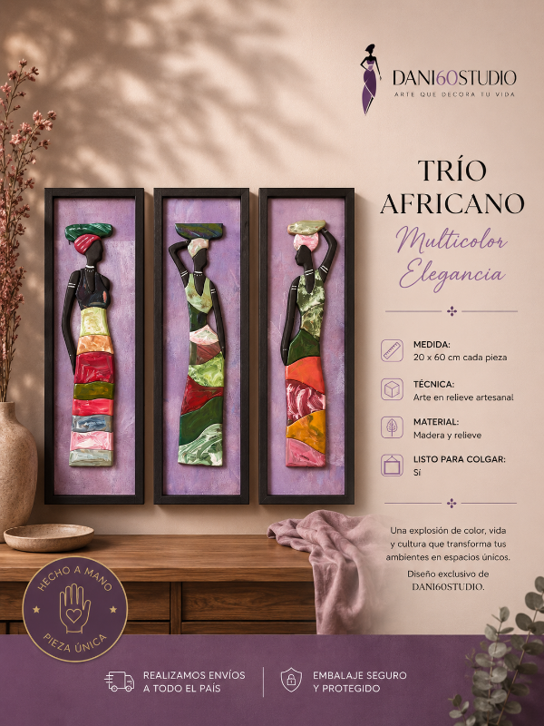 Producto - Trio Africano Multicolor Elegancia
