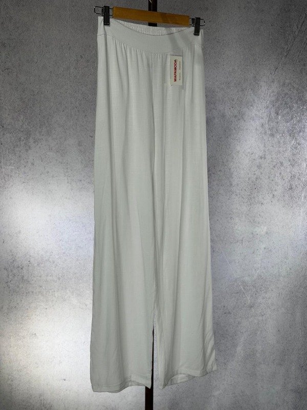 Producto - PALAZO MARIA BLANCO LINO ELASTIZADO CINTURA