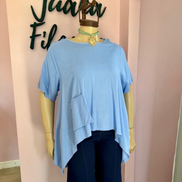 Producto - Blusa de lino con pico y bolsillo 7311 - 3