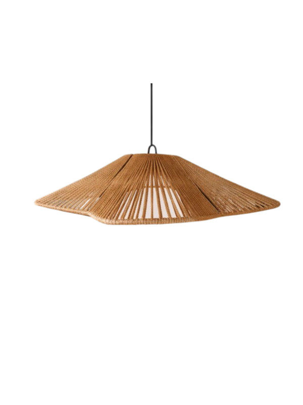 Producto - Pantalla Colgante Interior Flor Mediana Tejida Cordon