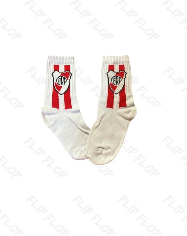 Producto - Medias 3/4, River blanco