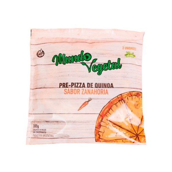 Producto - Pre Pizza de Quinoa sabor Zanahoria x 300g SIN TACC- Mundo Vegetal