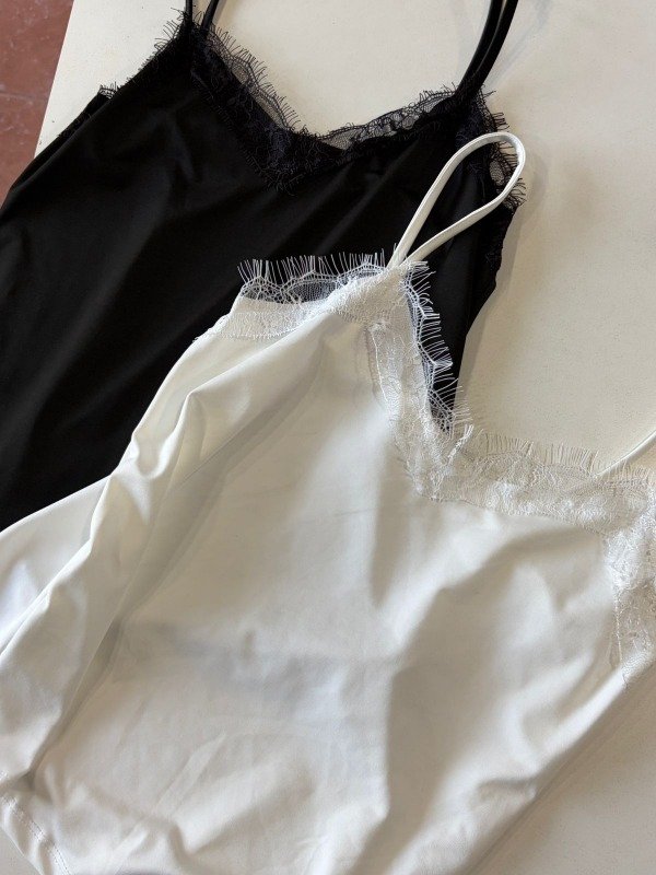 Producto - Musculosa encaje microfibra