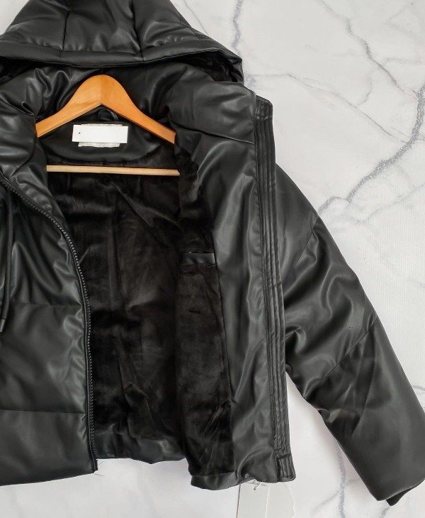 Producto - Puffer Ecocuero con piel