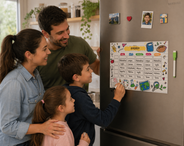 Producto - Pizarra Imantada Horarios + Fibrón - 0