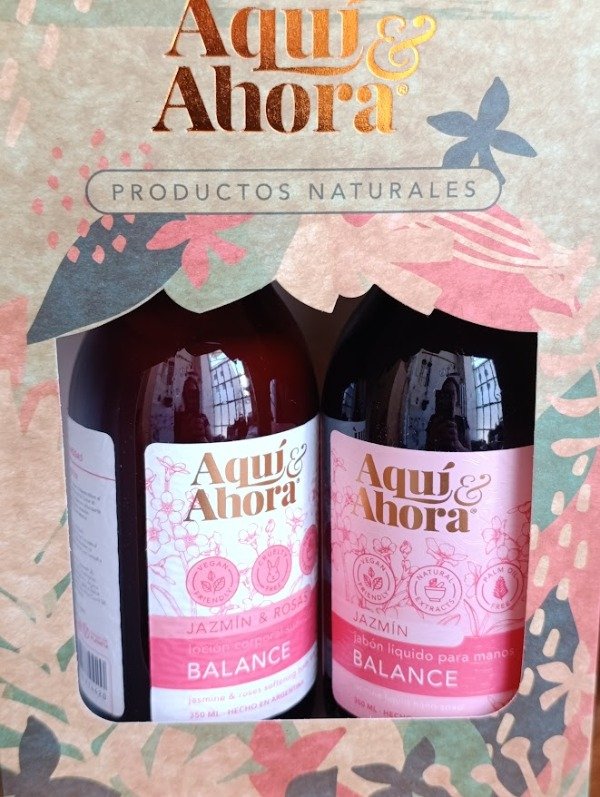 Producto - Set Jabon Liquido + Locion Corporal + Estuche Exhibidor BALANCE