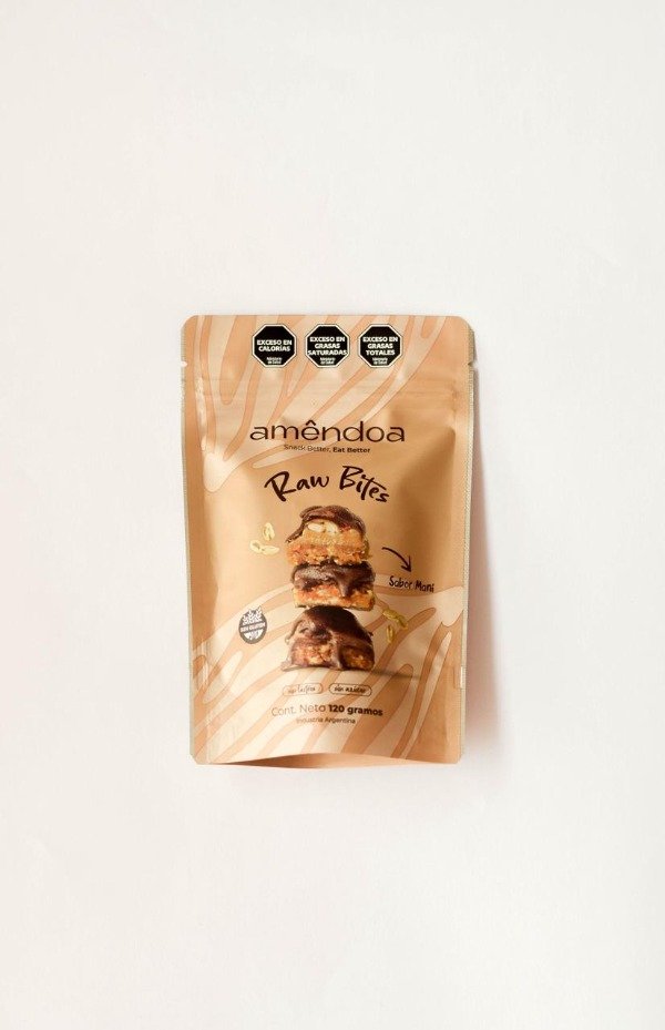 Producto - Snack RAW BITES sabor MANÍ SIN TACC x 120g AMENDOA