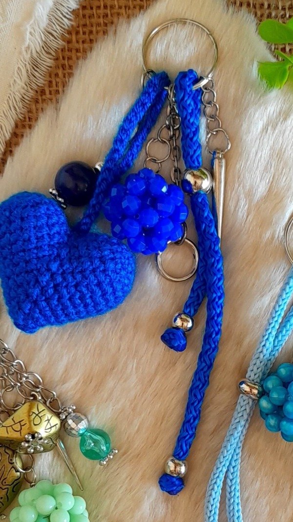 Producto - Corazón Decorado en Azul Índigo