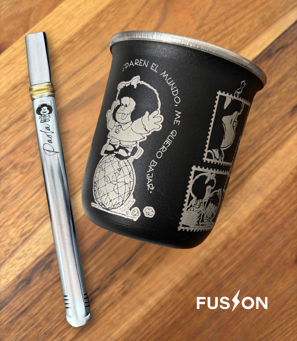 Producto - Mate Térmico 360 MAFALDA + Bombilla