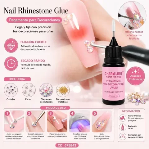 Producto - PEGAMENTO STRASS DECORACION CHARM LIMIT HEMA TPO FREE - 0