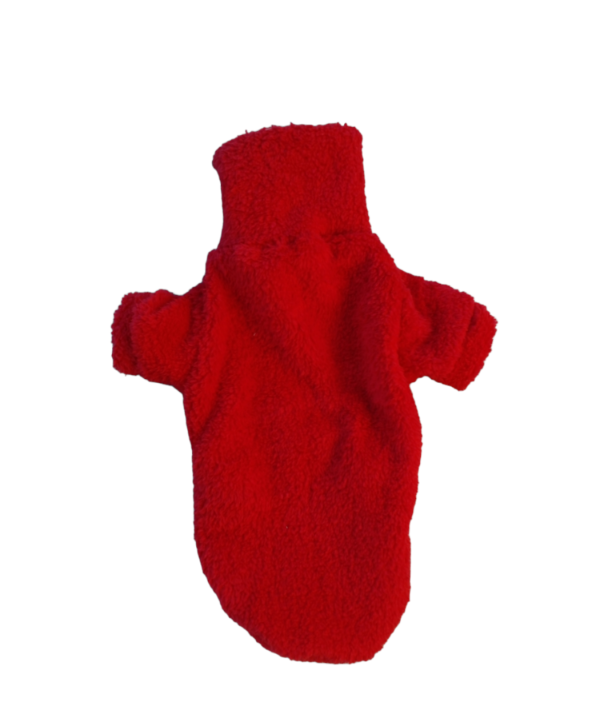 Producto - Poleron rojo de corderito bifaz