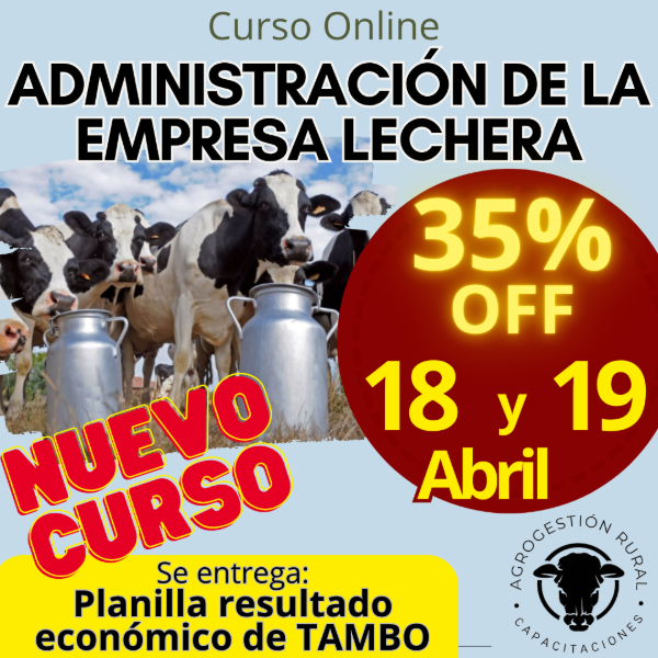 Producto - Curso Online: Administración de la empresa lechera (tambo)