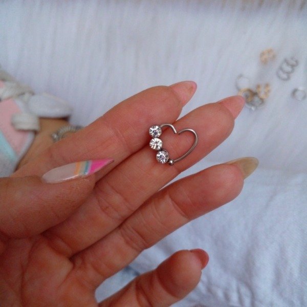 Producto - Piercing love triple stras