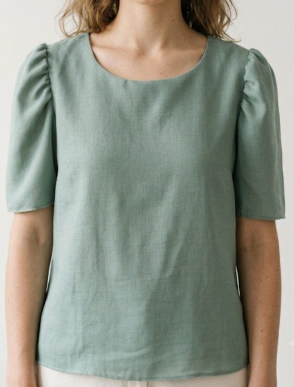 Producto - Remera con frunces en las mangas Li Cerdeña (Art. 6168)