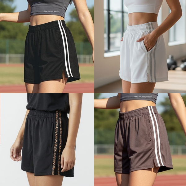 Producto - Short Mujer Con Bolsillos y Brillo en Tiras Laterales