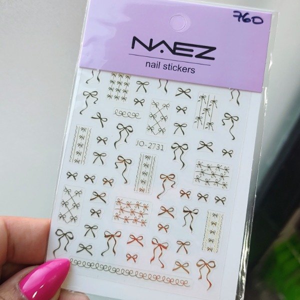 Producto - Sticker 760 Moños dorados 31