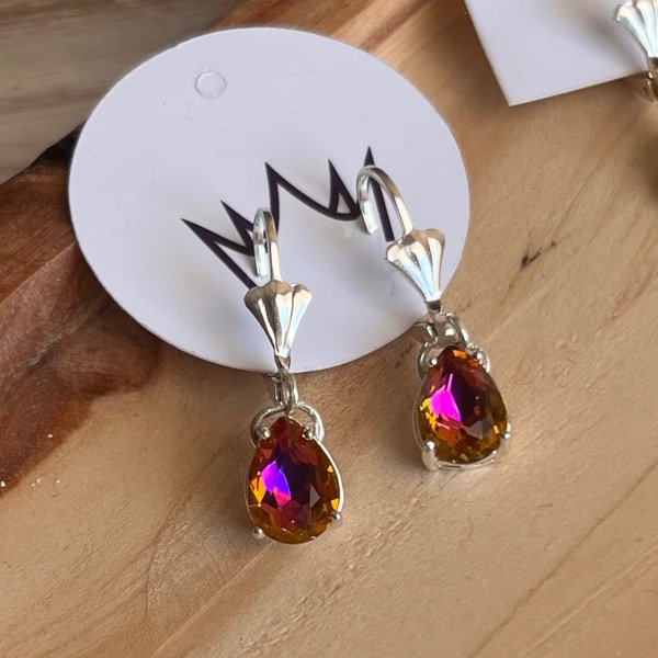Producto - Aros Brisura Gota Ocre (Plata 925)