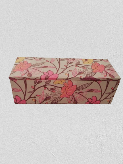 Producto - Caja rosa flores