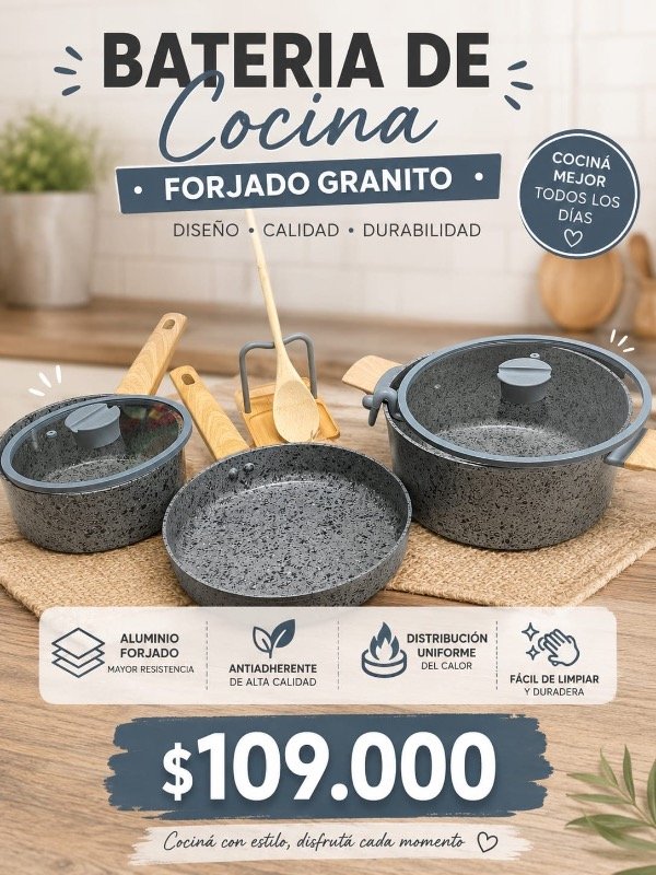 Producto - Batería de granito forjado - 0