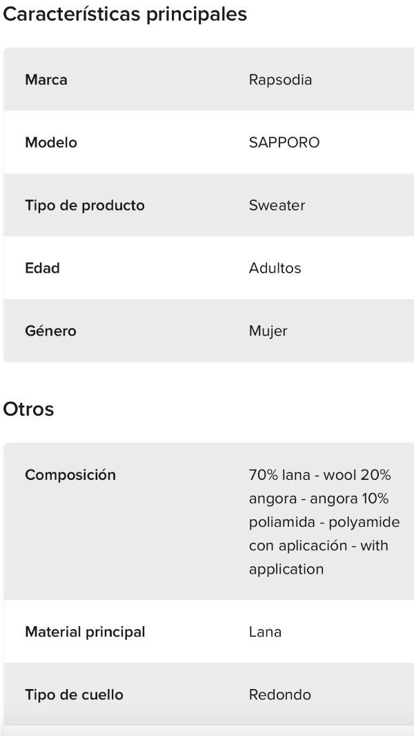 Producto - Sweater sopporo Rapsodia - 1