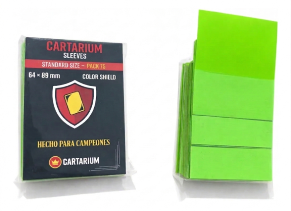 Producto - Sleeves Folios Cartarium Color Verde Claro  64x89 75u TCG Standard MTG
