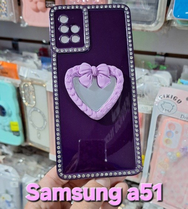 Producto - Fundas strass con corazón. Samsung a51