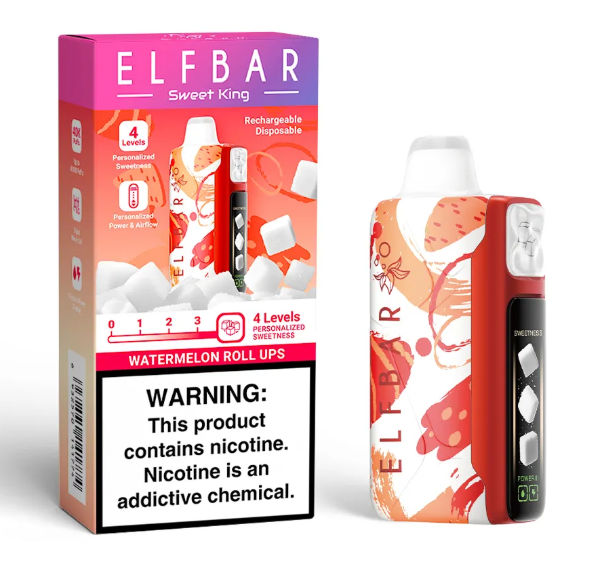 Producto - POD DESCARTABLE ELFBAR WATERMELON ROLLS UPS ICE 40.000 MIL PUFFS
