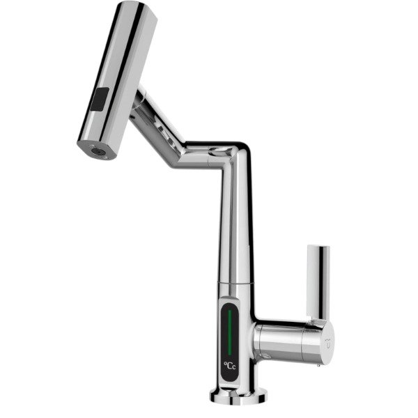 Producto - Grifo Sensor de temperatura Monocomando Canilla Para Cocina extensible Cromado