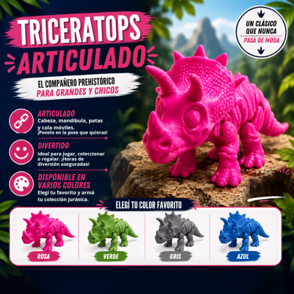 Producto - Triceraptor Articulado 3D - 0