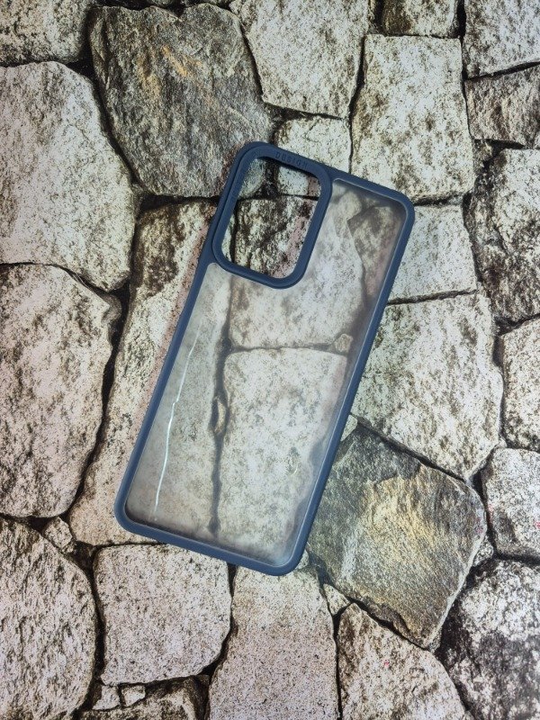 Producto - Funda bumper cristal borde color Moto G05/E15 azul