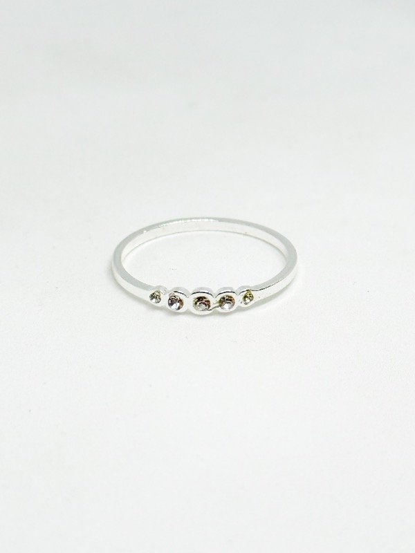 Producto - Anillo acero blanco 5 strass