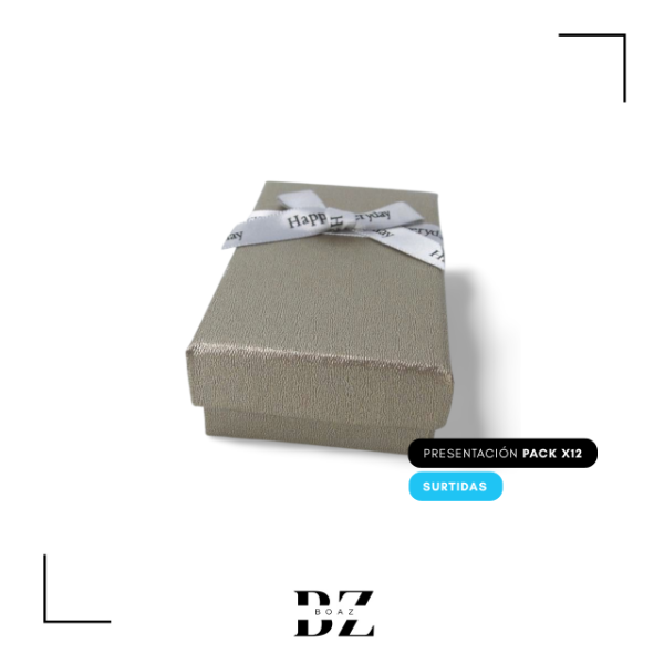 Producto - ESTUCHE REGALO X 12 PCS 5X8 CM CON MOÑO C.SURTIDO - 2031-2 - 0