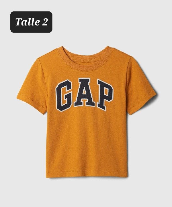 Remera manga corta gap talle 2 mostaza