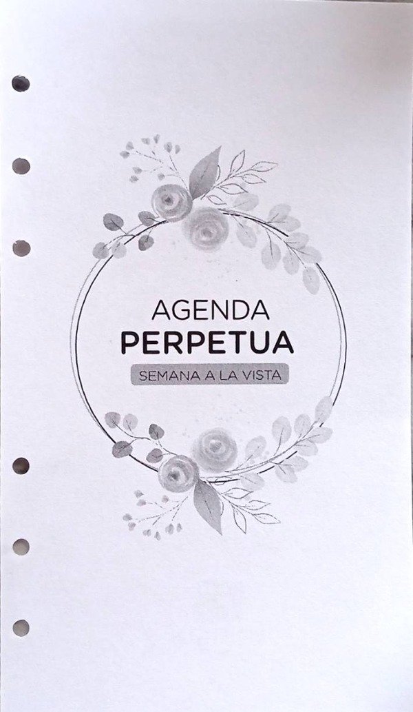 Producto - REPUESTO AGENDA PERPETUA 3 AGUJEROS A6