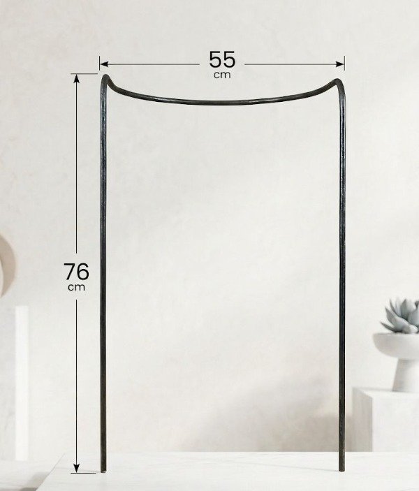 Producto - tutor para plantas en hierro macizo de 76 alto x 55 diametro