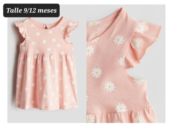 Producto - Vestido HyM talle 9/12 meses rosa margarita