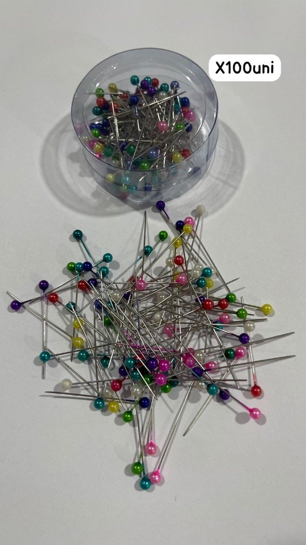 Producto - Alfiler cabeza de colores y alfiler clavo metal