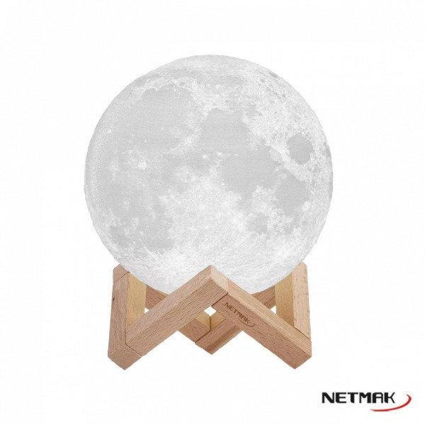 Producto - Lampara de luna 12 cm -bat. recargable 300 mAh -usb -RGB 16 colores + blanco
