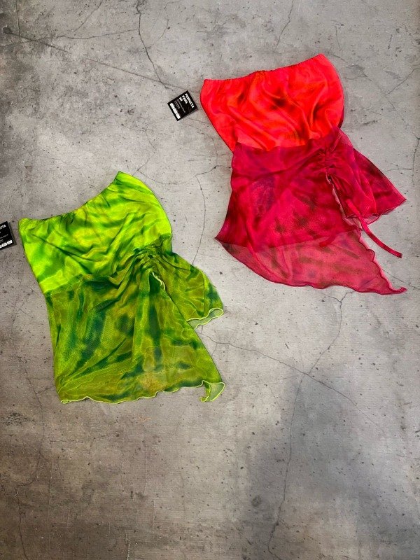 Producto - STRAPLESS TIE DYE NEON