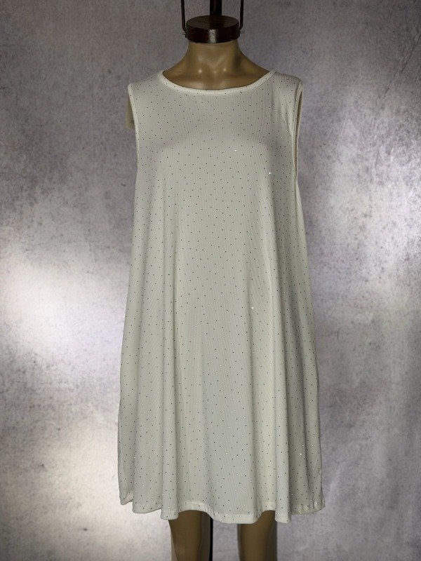 Producto - VESTIDO BRANDI BLANCO MORLEY CON STRASS Y BOLSILLOS