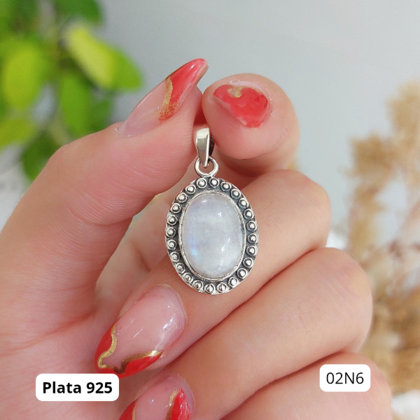 Producto - Dije piedra luna ovalado