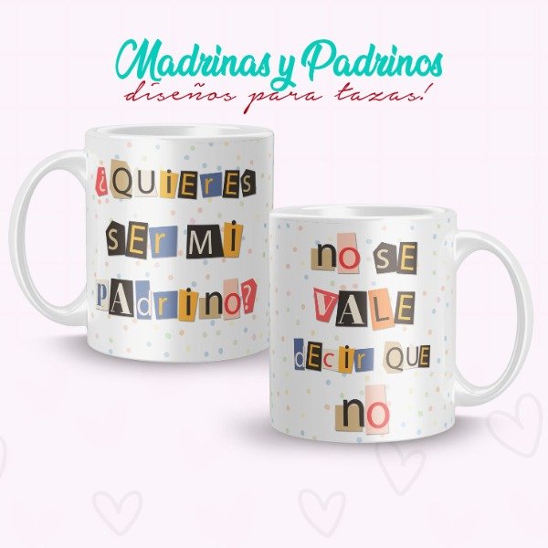 Producto - Plantillas Tazas Padrino Madrina Bautismo Padrinos Sublimar #T773 - 4