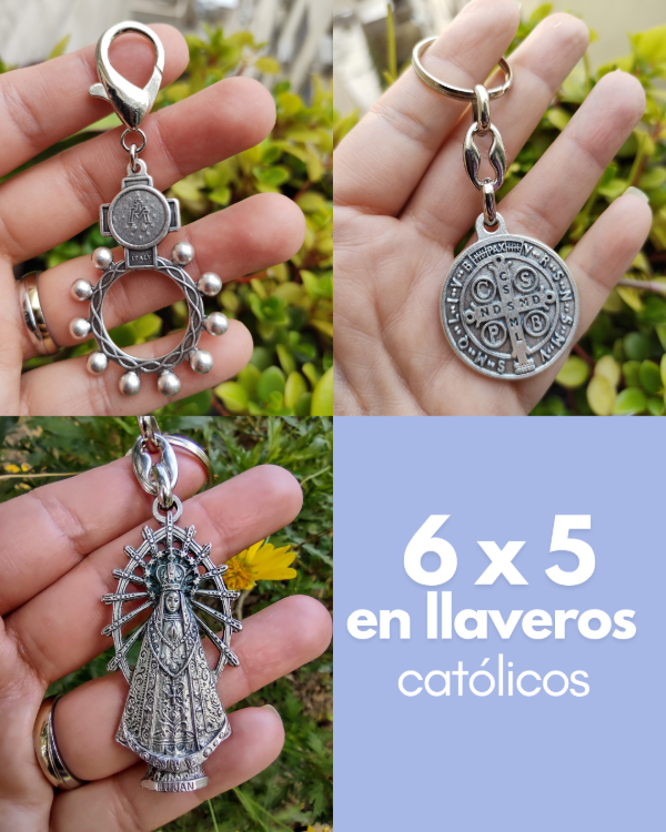 Producto - 6 x 5 en llaveros católicos