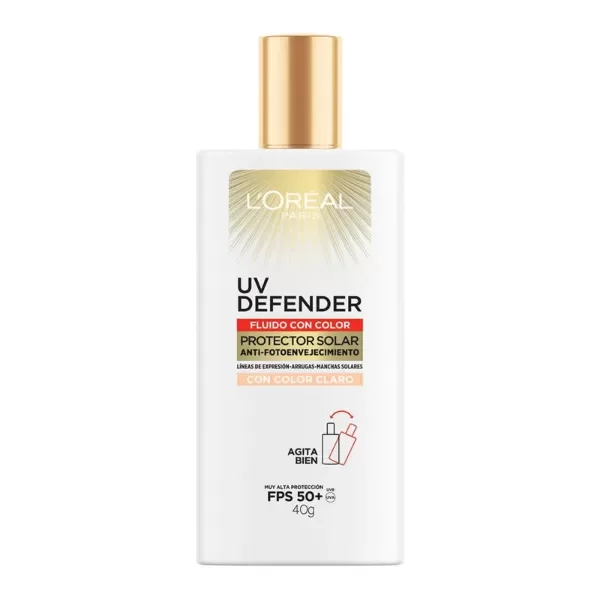 Producto - Protector solar uv defender fluido tono claro fps50+ 40 gr - 0